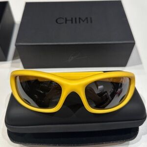 CHIMI PAUL YELLOW Sunglasses with Brown Lenses BRAND NEW NEVER BEEN WORN